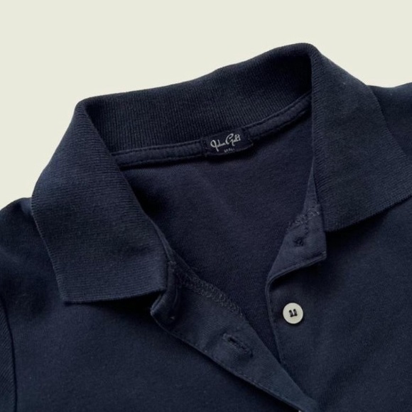 Brandy Melville Navy Caroline Polo Top - Picture 3 of 3